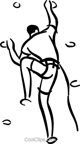 269x480 Wall Climbing Royalty Free Vector Clip Art Illustration Vc041685