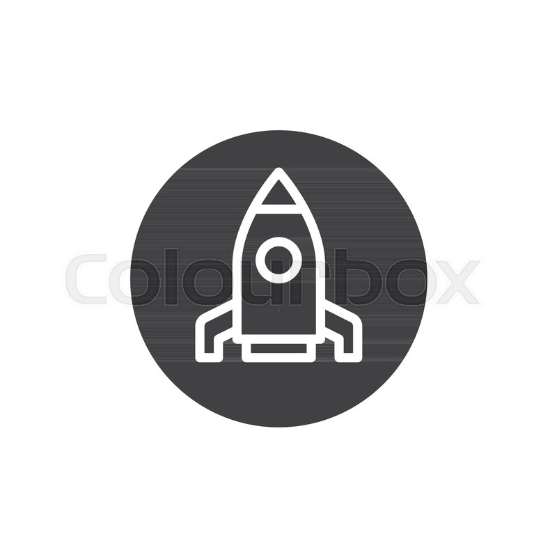800x800 Startup Business Rocket Icon Vector, Filled Flat Sign, Solid