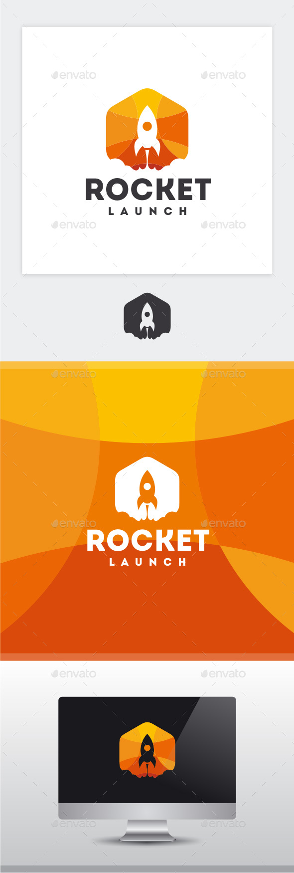 590x1750 Rocket Launch Logo By Yopie Graphicriver