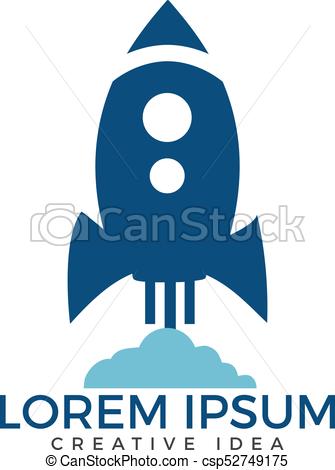 335x470 Start Up Rocket Space Ship Abstract Vector Logo. Vector Rocket