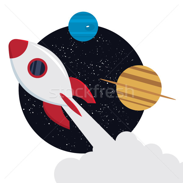 600x600 Rocket Ship. Vector Illustration Vector Illustration Maria