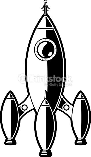 316x545 Black And White Cartoon Vector Illustration Of A Retro Science