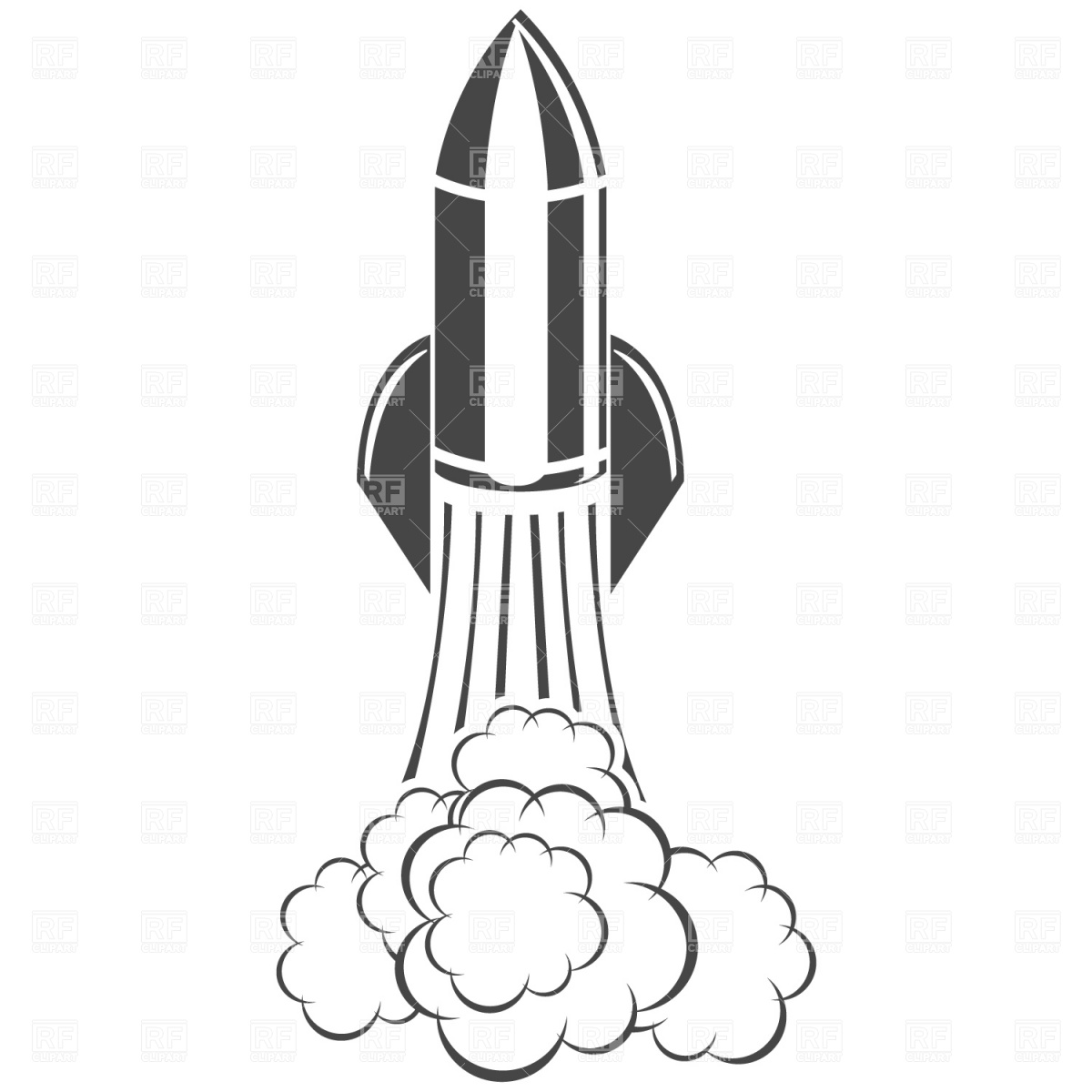 1200x1200 Space Rocket Launch Vector Image Vector Artwork Of