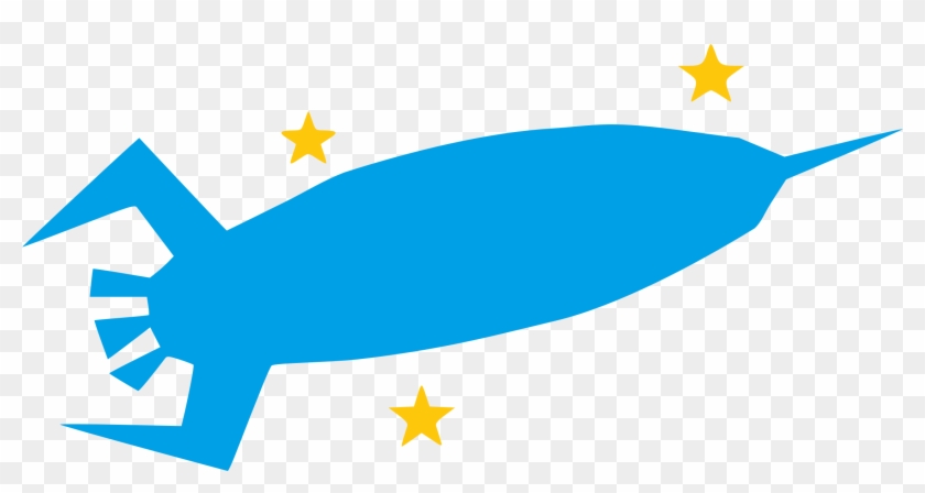 840x448 Blue Rocketship Vector Clipart Free Public Domain Stock