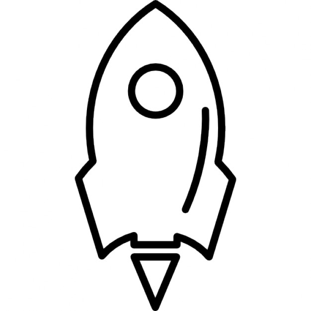 626x626 Drawn Rocket Ship Line