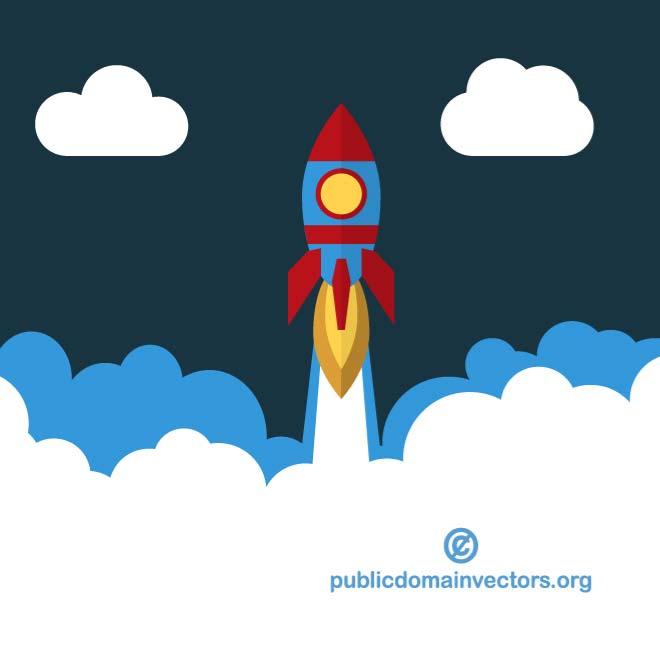 660x660 Rocket Launch Vector