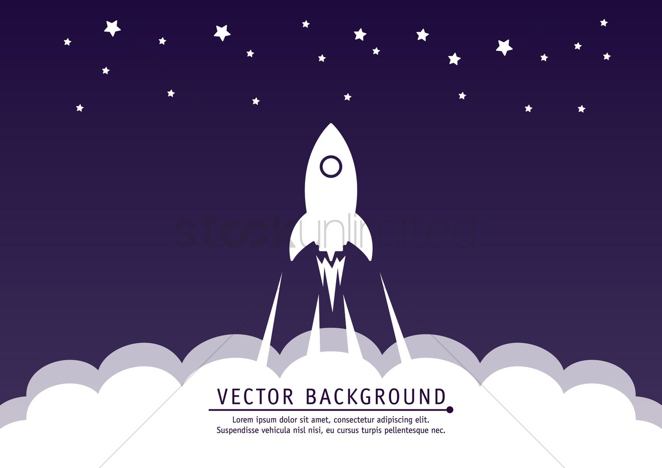 1300x919 Rocket Launch Background Vector Image