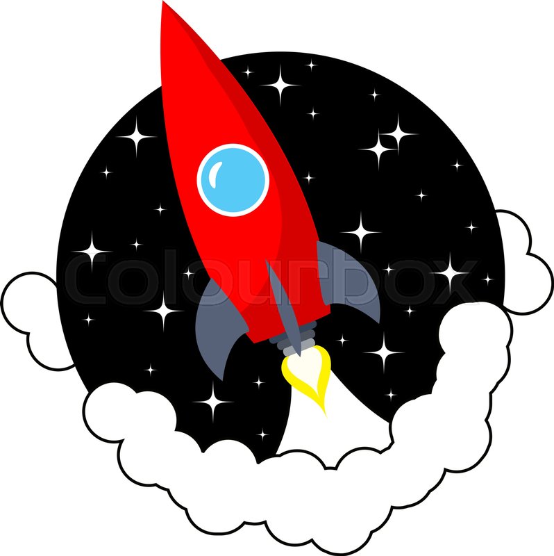 798x800 Cartoon Space Rocket Stock Vector Colourbox