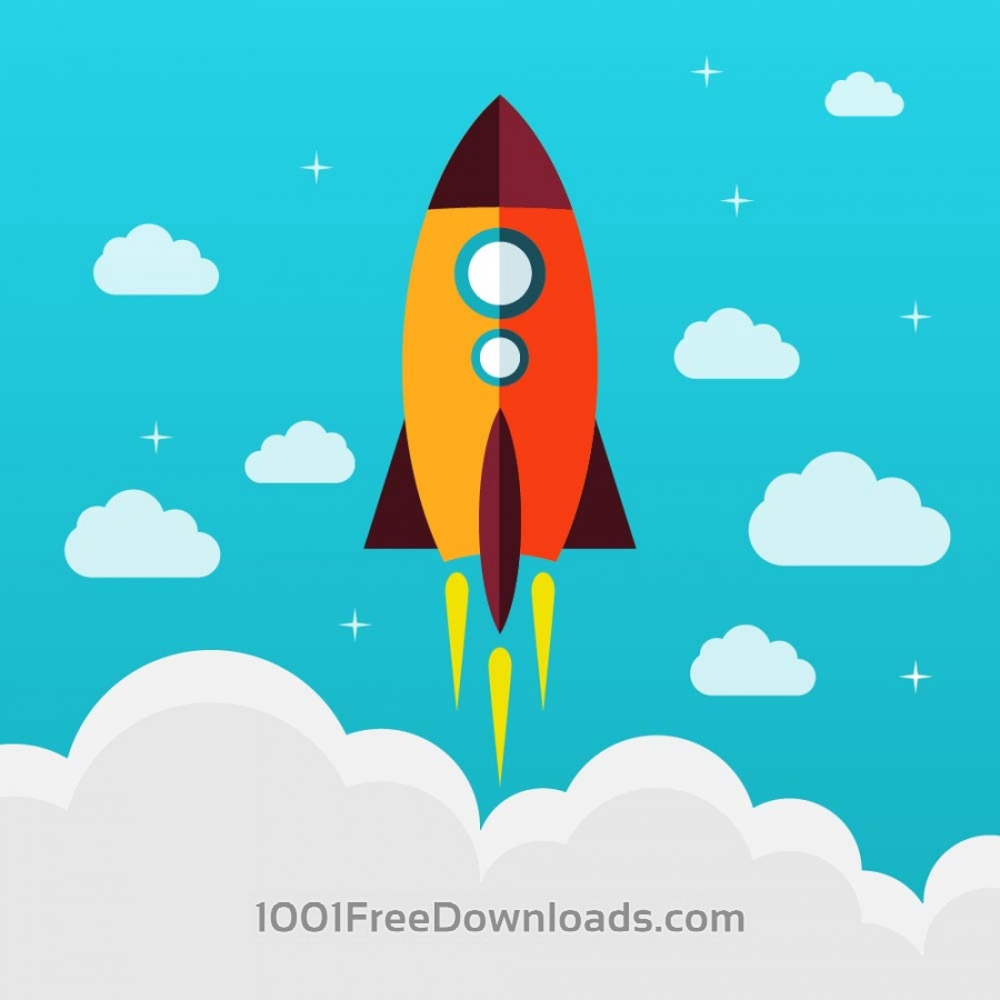 900x900 Free Vectors Flying Rocket Success Diagram Vector Design