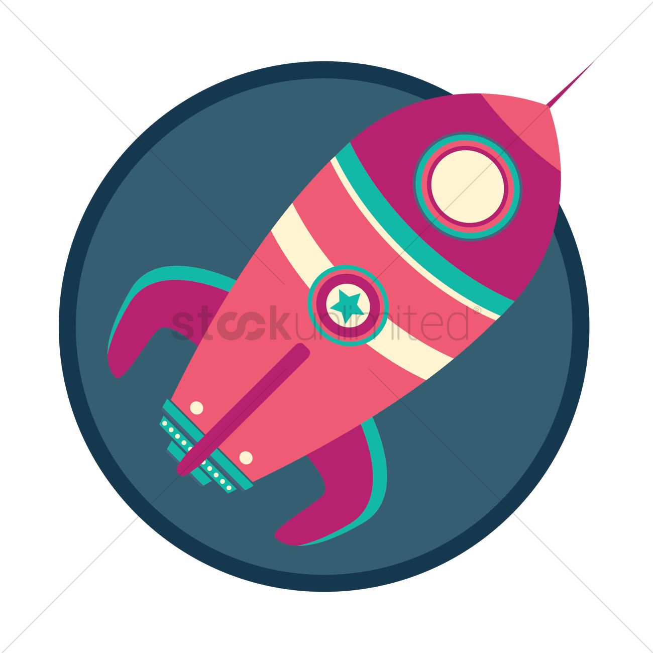 1300x1300 Free Rocket Vector Image