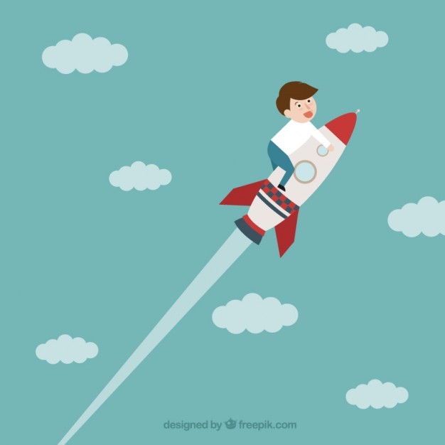 626x626 Businessman On Rocket Vector Free Vector Download In .ai, .eps
