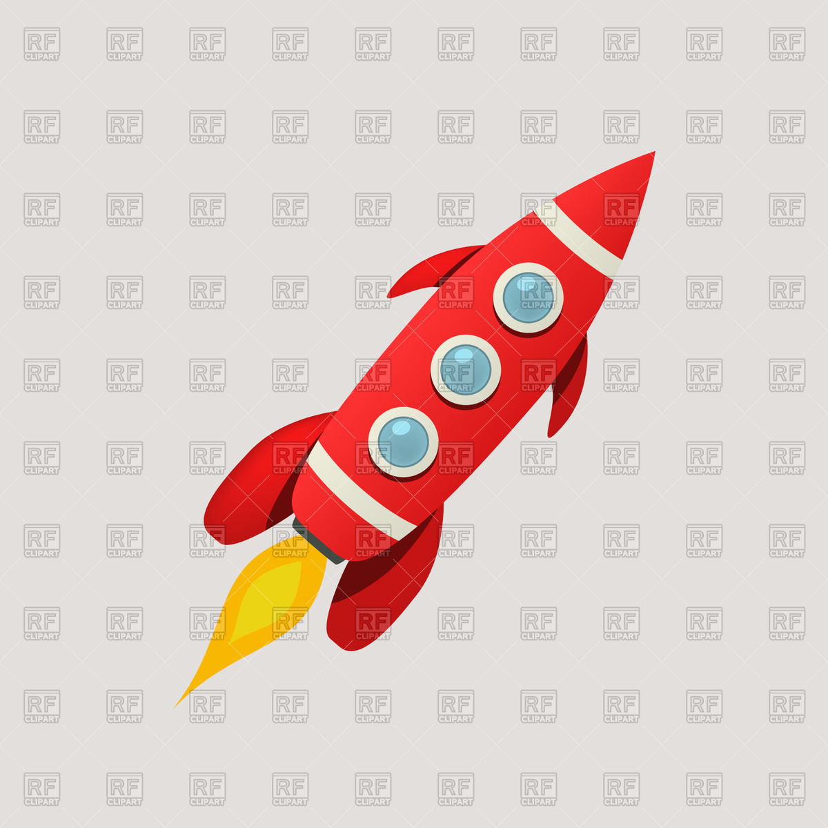 1200x1200 Cartoon Red Space Rocket Free Vector Image Vector Artwork Of