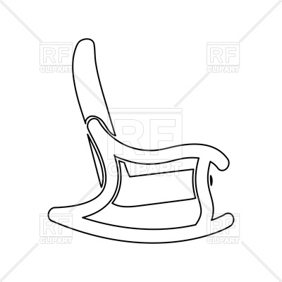 400x400 Rocking Chair Black Color Icon Vector Image Vector Artwork Of