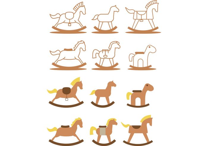 700x490 Rocking Horse Vector Pack