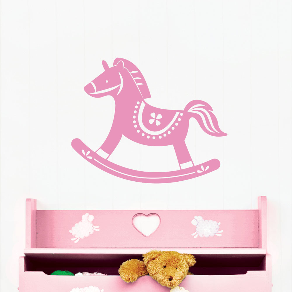 1000x1000 Rocking Horse Wall Decal