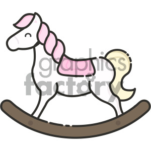 300x300 Royalty Free Rocking Horse Vector Royalty Free Icon Art 405410