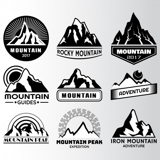 626x626 Mountain Label Design Vector Free Download