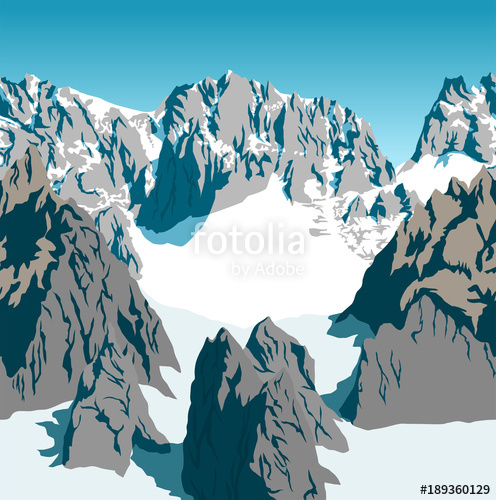 496x500 Vector Rocky Mountains Alps Background Texture Seamless Pattern