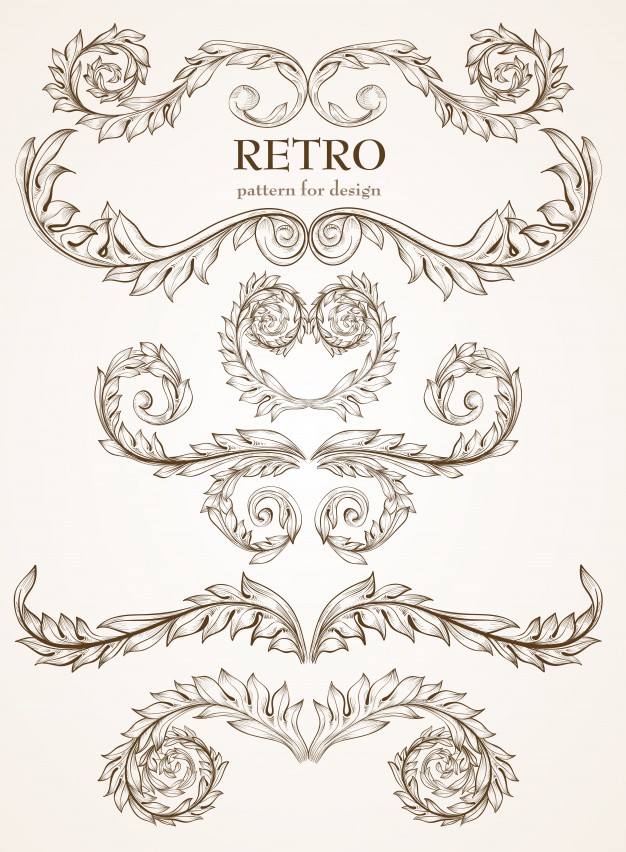 626x852 Vintage Baroque Antique Victorian Rococo Vector Premium Download