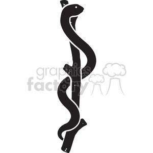 300x300 Royalty Free Rod Of Asclepius 394838 Vector Clip Art Image