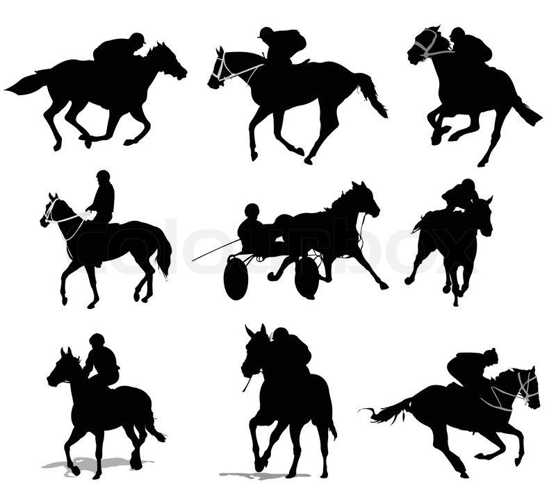 800x713 Horse And Bull Silhouettes. Rodeo Stock Vector Colourbox