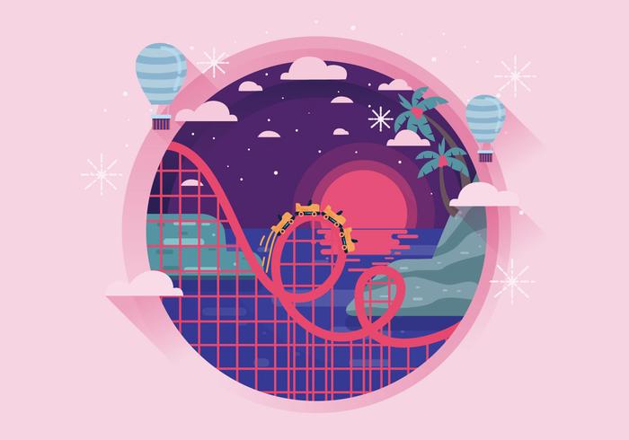 700x490 Roller Coaster Vector