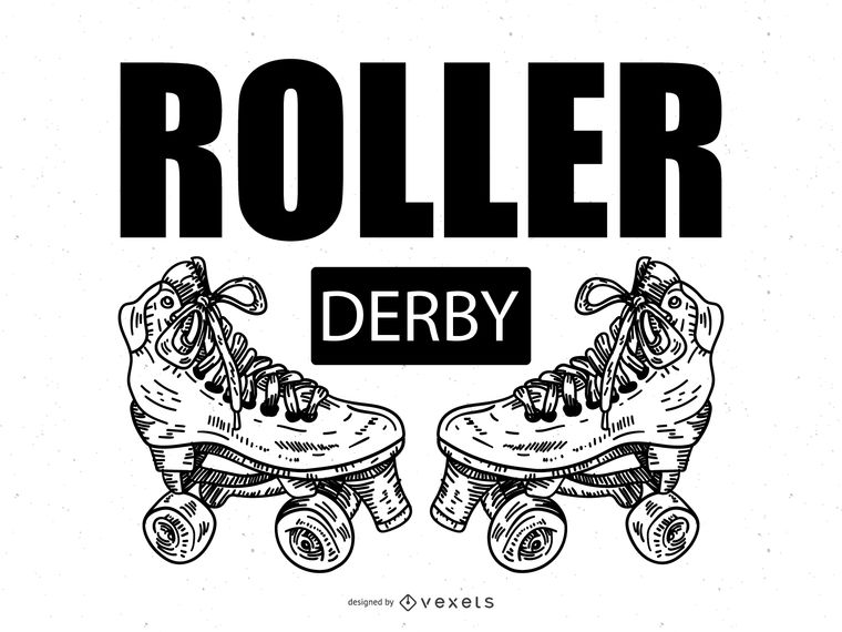 760x570 Roller Derby Poster Illustration