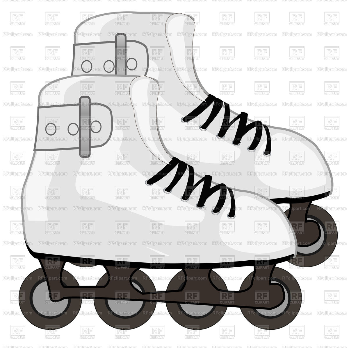 1200x1199 Shoe With Roller Skates On White Background Is Insulated Vector