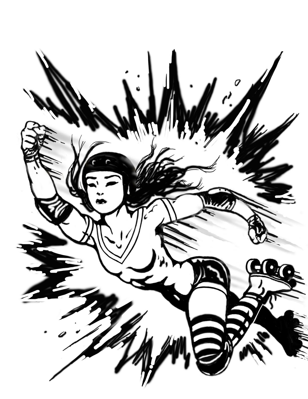 1236x1600 Roller Derby Clip Art Clipartlook