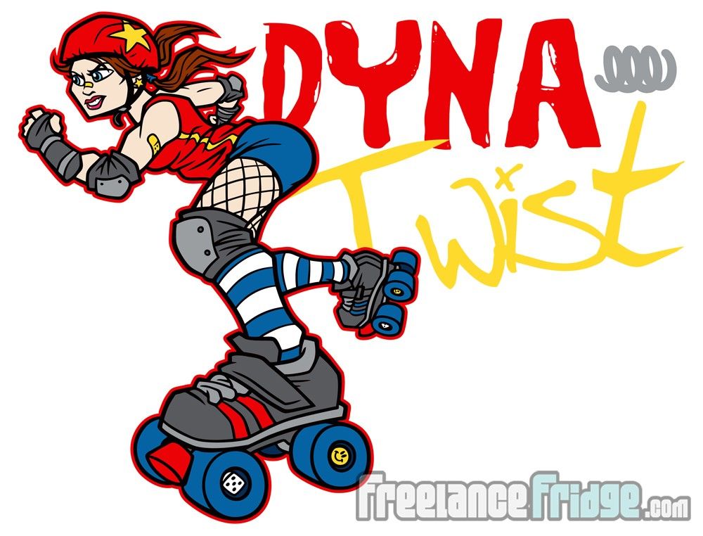 1000x762 Vector Art Character Design For Roller Derby Girl Product My Art