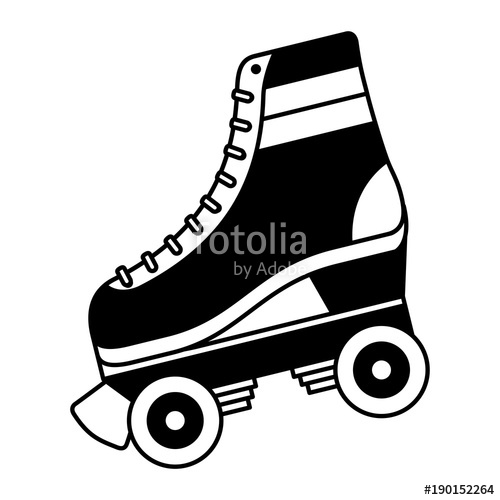 500x500 Classic Roller Skate Laced Wheels Retro Fashion Stock Image And