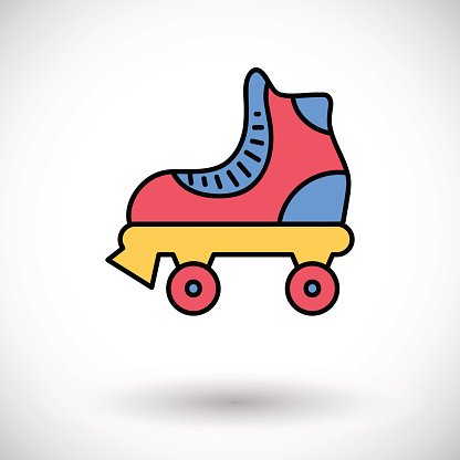 416x416 Roller Skate Vector Flat Icon Stock Vectors