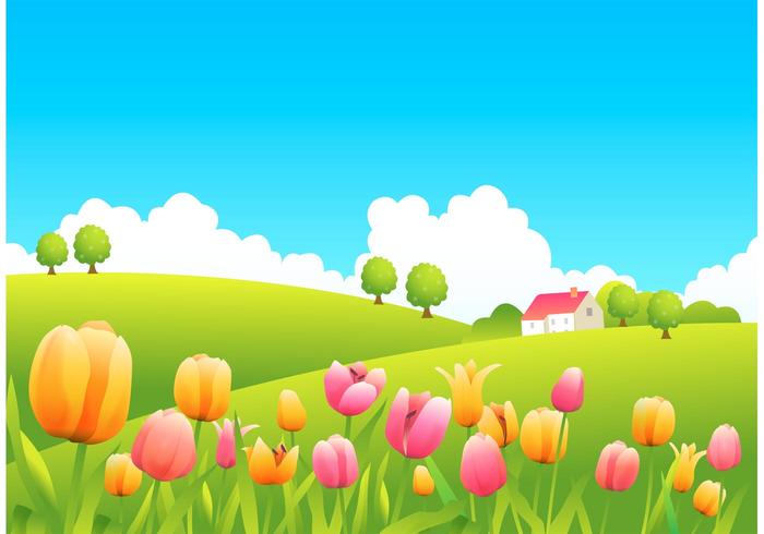 700x490 Free Rolling Hills Vector Illustration