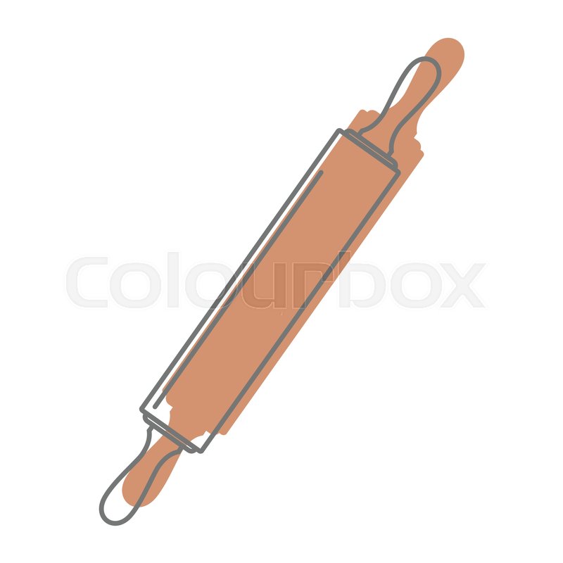 800x800 Rolling Pin In Doodle Style Icons Vector Illustration For Design