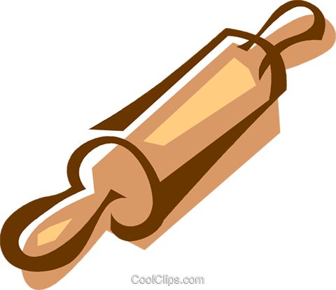 480x414 Rolling Pin Royalty Free Vector Clip Art Illustration Vc025877