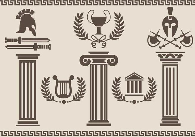 632x443 Roman Pillar Silhouette Free Vector Download 342245 Cannypic