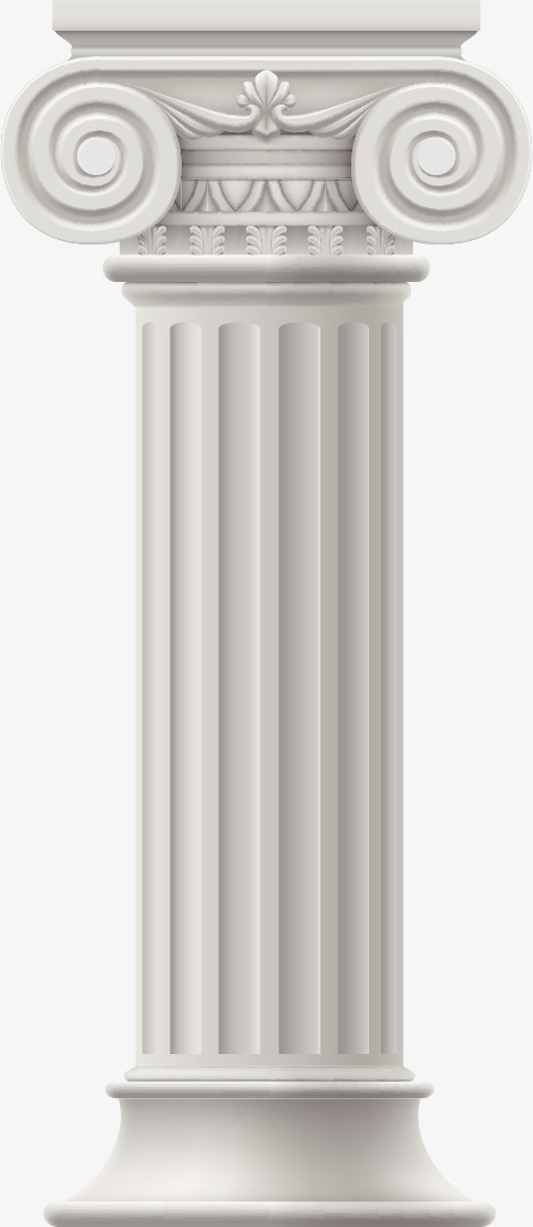 484x1114 Vector Painted European Style Roman Column, Vector, Painted
