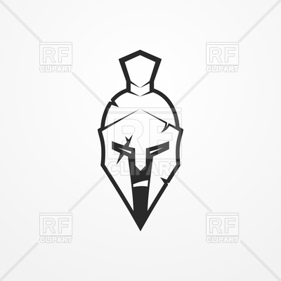 400x400 Face Of Roman Warrior In Battle Helmet Vector Image Vector