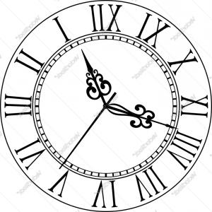 300x300 Old Clock Face With Roman Numerals Vector Arenawp
