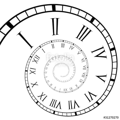 500x500 Spiral Roman Numeral Clock Time Line Stock Image And Royalty Free