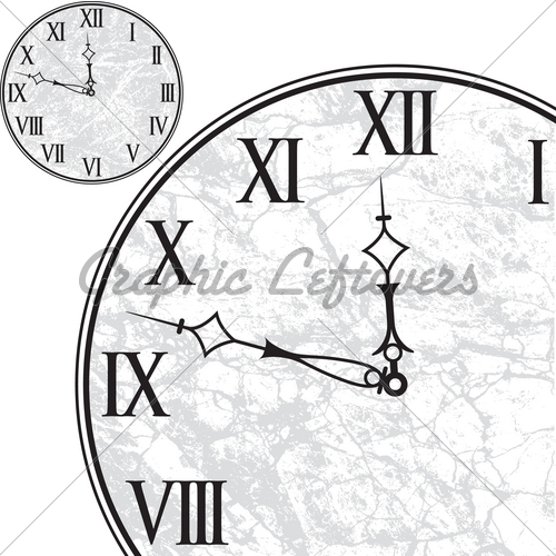 500x500 Clock Face With Roman Numerals Gl Stock Images