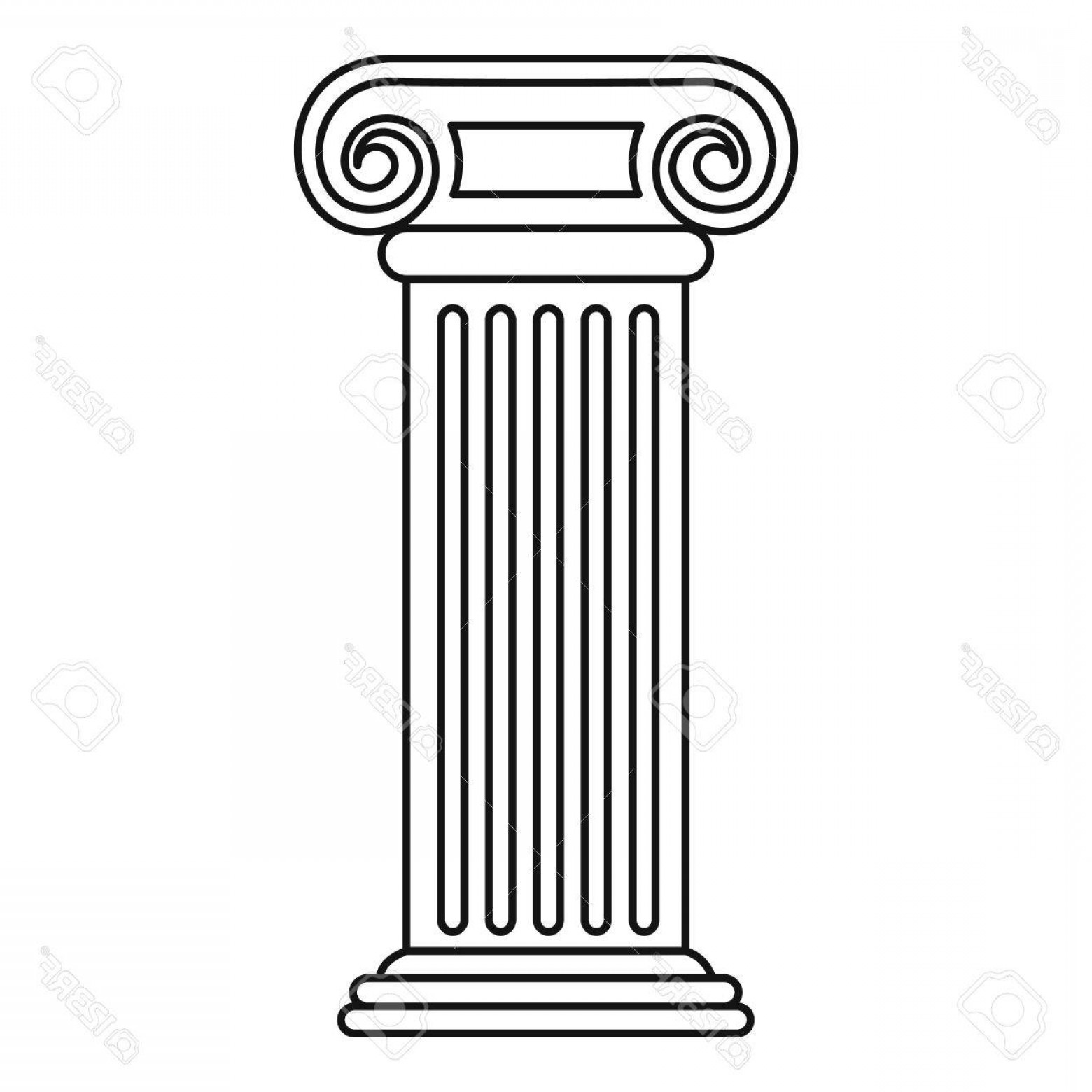 1560x1560 Photostock Vector Roman Column Icon Outline Illustration Of Roman