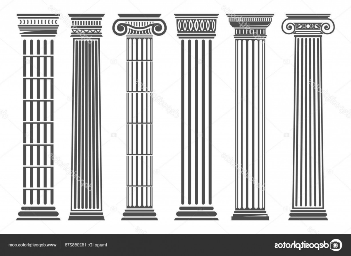 1228x895 Stock Illustration Greek And Roman Columns Set Sohadacouri