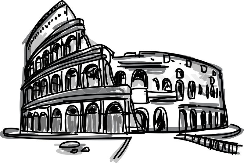 800x534 Vector World Famous Landmark Collection Colosseum In Rome, Italy