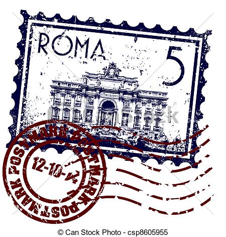 450x470 Vector Illustration Of Single Isolated Rome Icon.