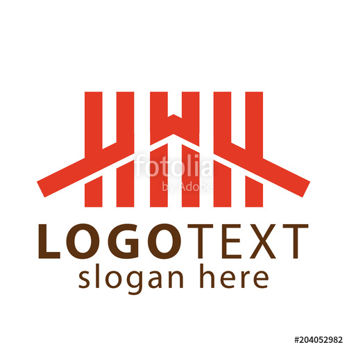 500x500 H H H Initial Roof Logo Vector Stock Image And Royalty Free