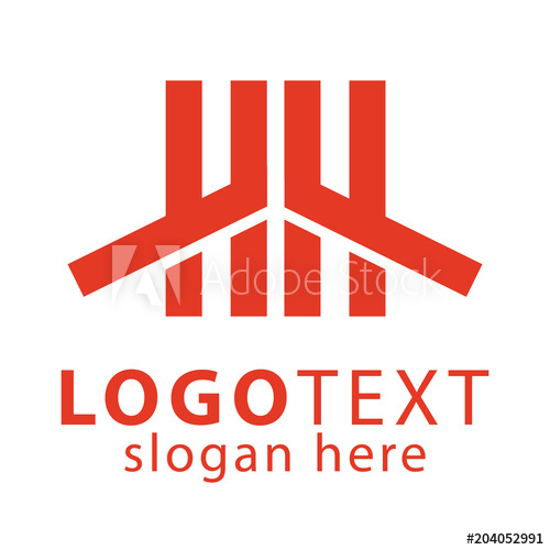 500x500 H H Initial Roof Logo Vector