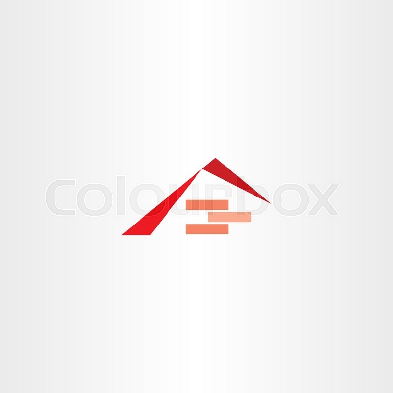 800x800 House Construction Roof Brick Logo Company Stock Vector Colourbox