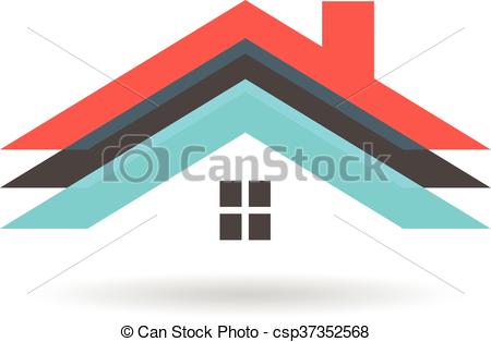450x314 Roof Houses Logo. Vector Graphic Design.