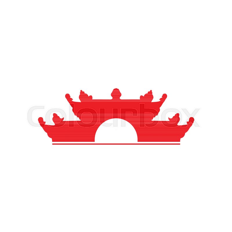 800x800 Chinese Traditional Roof Vector Stock Vector Colourbox